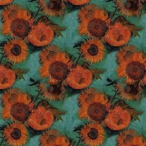 Van Gogh inspired sunflower fabric
