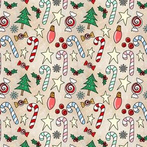 Christmas fabric in my Spoonflower shop