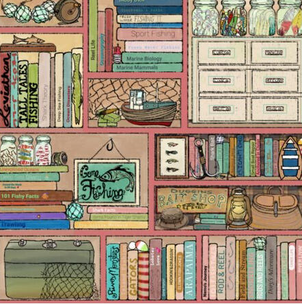 bookshelf fabric