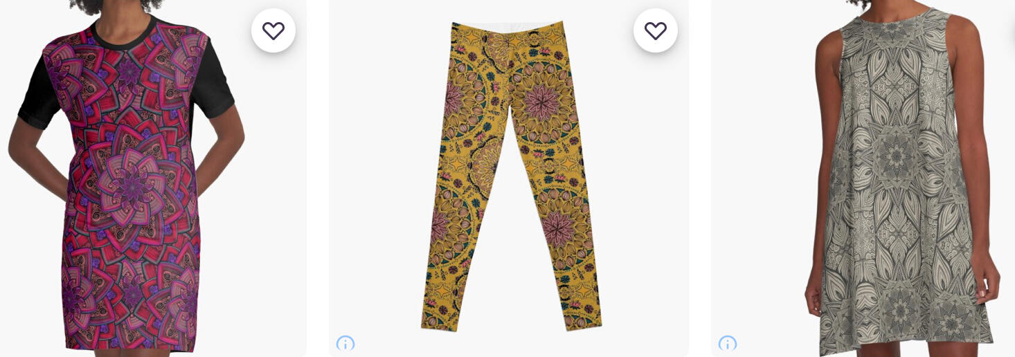 Mandala clothing in my Redbubble shop