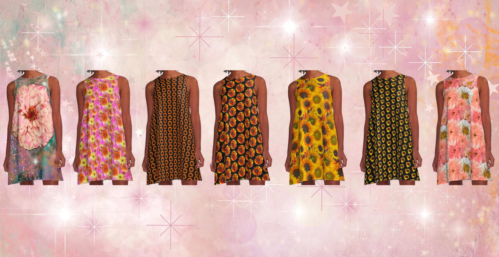 Floral Dresses in my Redbubble shop